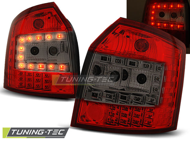 Audi A4 2000-2004 Avant Fanali Posteriori Led Rosso Fumé