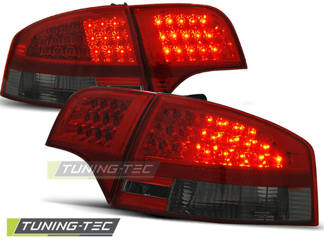 Audi A4 B7 2004-2007 Fanali Posteriori Led Rosso Fumé
