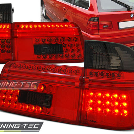Bmw E39 1997-2000 Touring Fanali Posteriori Led Rosso Fumé