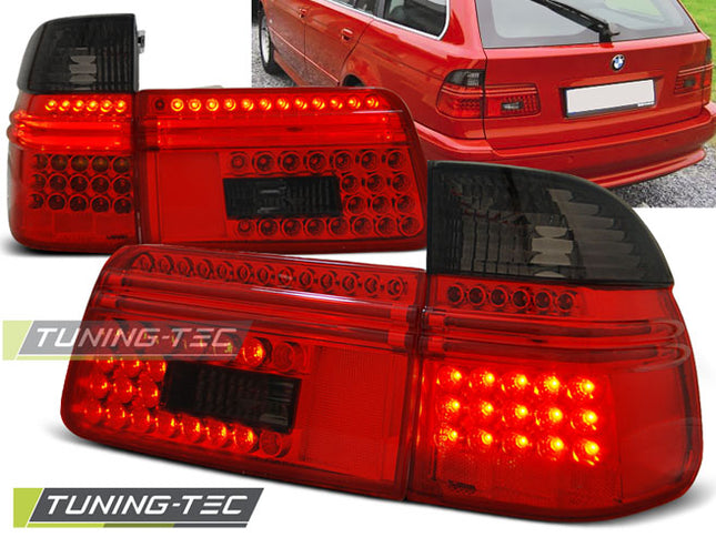 Bmw E39 1997-2000 Touring Fanali Posteriori Led Rosso Fumé
