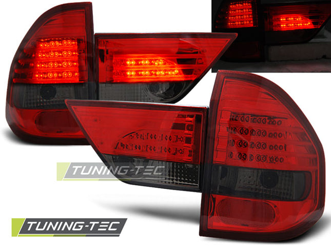 Bmw X3 E83 2004-2006 Fanali Posteriori Led Rosso Fumé