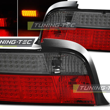 Bmw E36 1990-1999 Coupe Fanali Posteriori Led Rosso Fumé