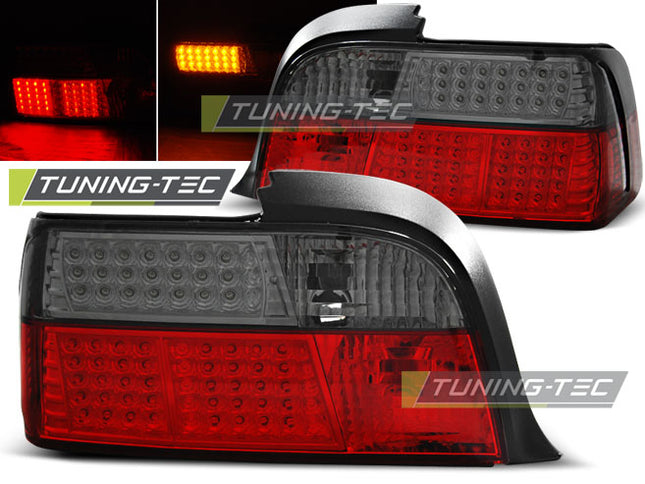Bmw E36 1990-1999 Coupe Fanali Posteriori Led Rosso Fumé