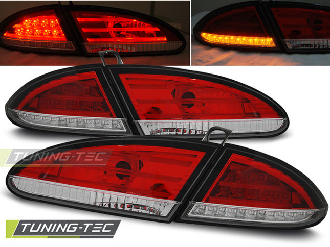 Seat Leon 2005-2009 Fanali Posteriori LED Rosso Bianco