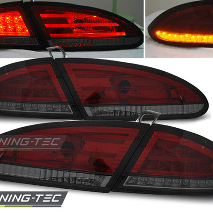 Seat Leon 2006-2009 Fanali Posteriori LED rosso fumé