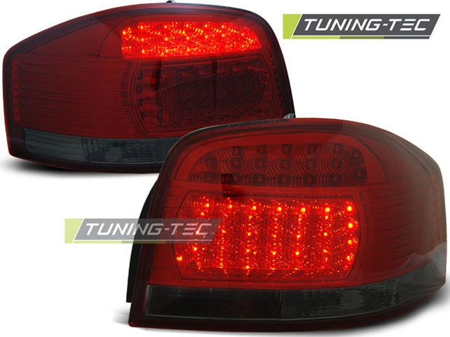 Audi A3 2003-2008 Fanali Posteriori Led Rosso Fumé