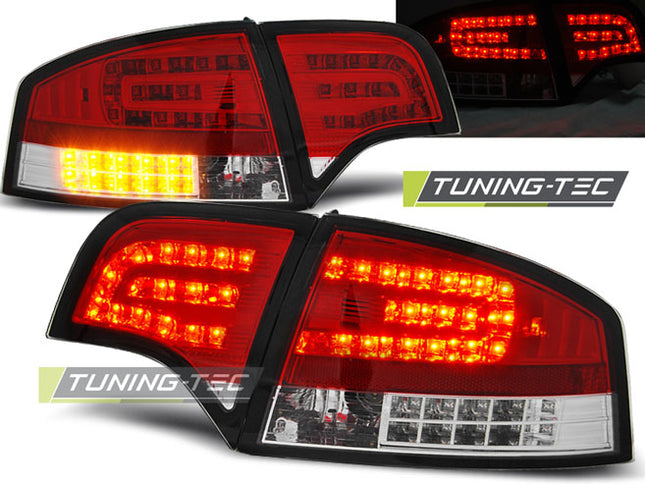 Audi A4 B7 2004-2008 Fanali Posteriori LED Rosso Bianco Berlina