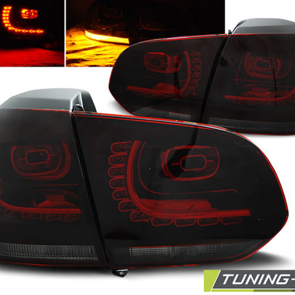 VW Golf 6 2008-2012 Fanali Posteriori LED rosso fumé