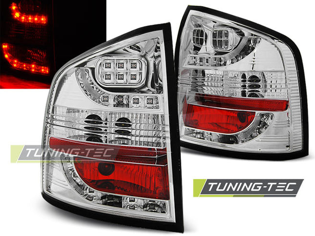 Skoda Octavia II 2004-2012 Fanali Posteriori Led Cromati