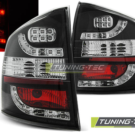 Skoda Octavia II 2004-2012 Fanali Posteriori Led Neri