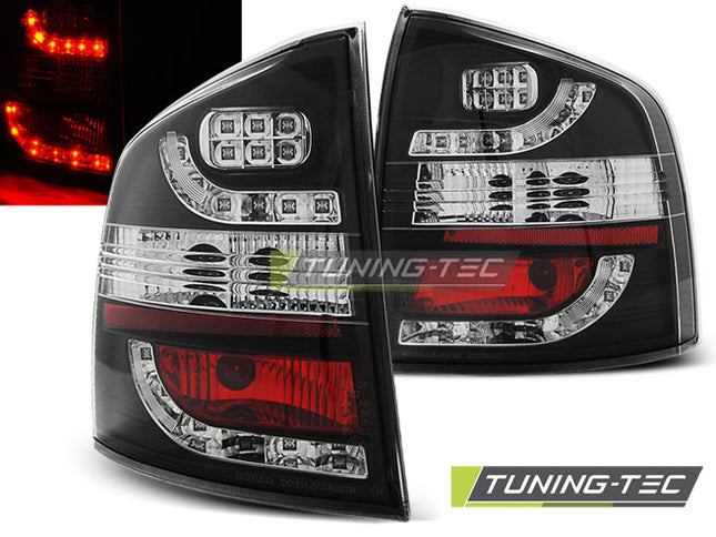 Skoda Octavia II 2004-2012 Fanali Posteriori Led Neri