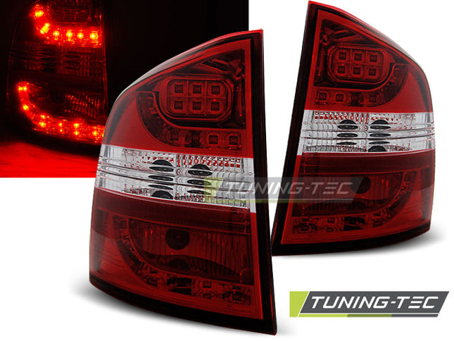 Skoda Octavia II 2004-2012 Fanali Posteriori LED Rosso Bianco