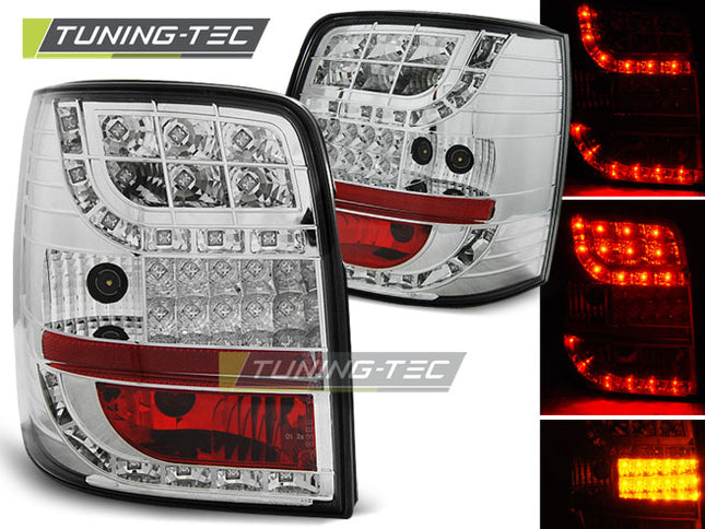 Vw Passat B5 1996-2000 Variant Fanali Posteriori Cromati Led