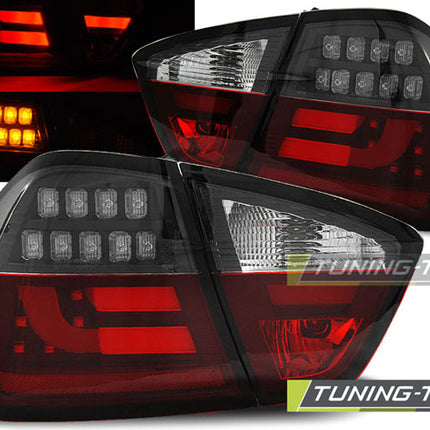 Bmw E90 2005-2008 Fanali Posteriori Led Bar Rosso Bianco Neri