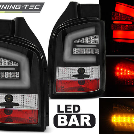 Vw T5 2003-2009 Fanali Posteriori Led Bar Neri