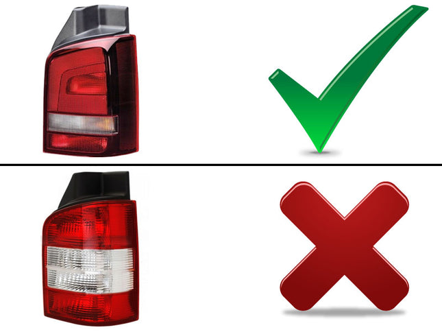 Vw T5 2010-2015 Fanali Posteriori Led Bar Rosso Fumé