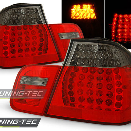 Bmw E46 2001-2005 BerlinaFanali Posteriori Led Rosso Fumé