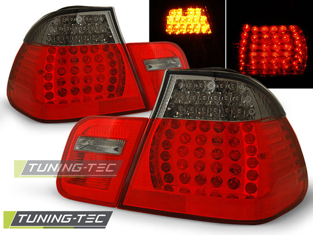 Bmw E46 2001-2005 BerlinaFanali Posteriori Led Rosso Fumé