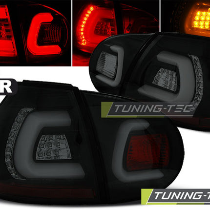 Vw Golf 5 2003-2009 Fanali Posteriori Led Bar Neri Fumé