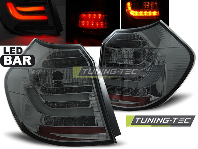 Bmw E87 E81 2007-2011 Lci Fanali Posteriori Led Bar Fumé