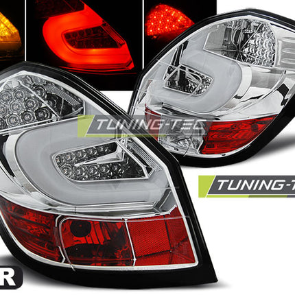 Skoda Fabia II 2007-2014 Fanali Posteriori Led Bar Cromati