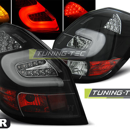 Skoda Fabia II 2007-2014 Fanali Posteriori Led Bar Neri