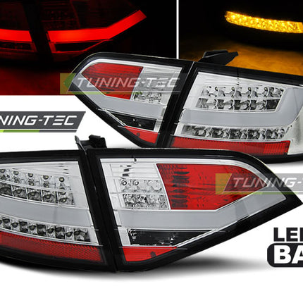 Audi A4 B8 2008-2011 Berlina Fanali Posteriori Led Cromati