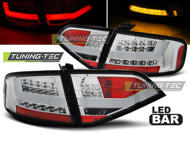 Audi A4 B8 2008-2011 Berlina Fanali Posteriori Led Cromati