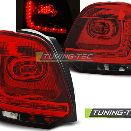 VW Polo 2009-2014 Fanali Posteriori LED rosso fumé