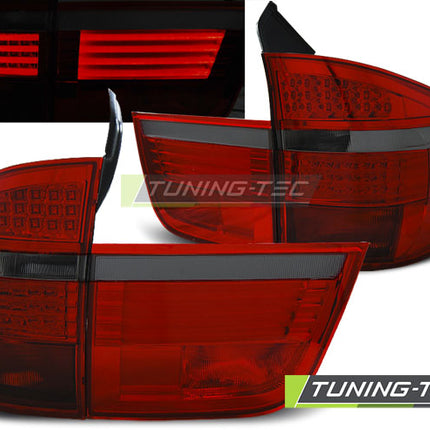 Bmw X5 E70 2007-2010 Fanali Posteriori Led Rosso Fumé