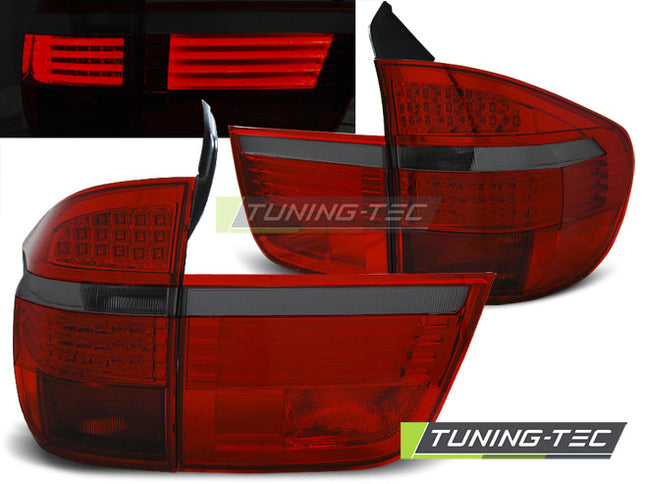 Bmw X5 E70 2007-2010 Fanali Posteriori Led Rosso Fumé
