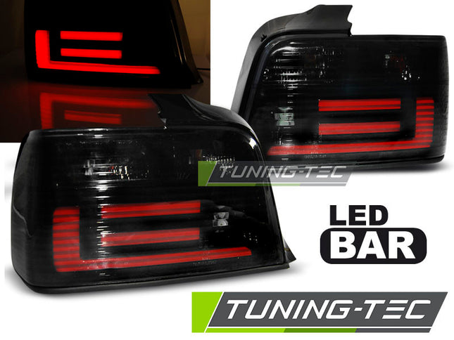 Bmw E36 1990-1999 Berlina Fanali Posteriori Led Bar Fumé
