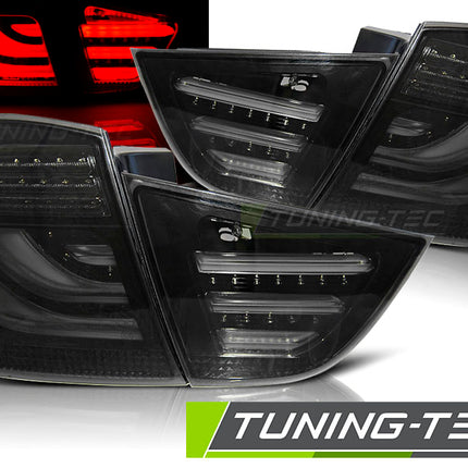 Bmw E90 2009-2011 Fanali Posteriori Led Bar Fumé Neri