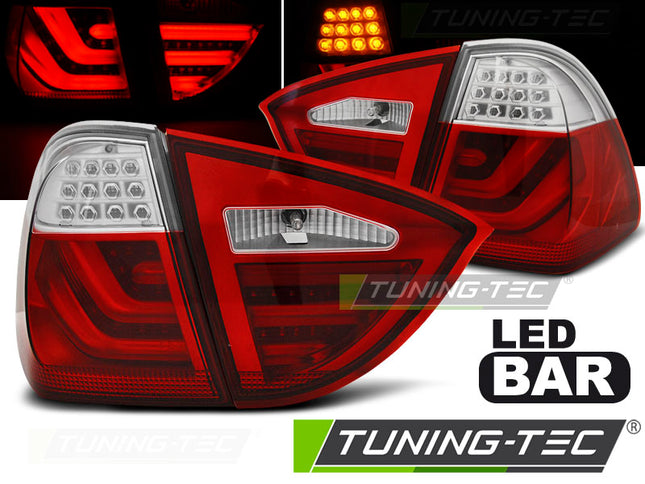 Bmw E91 2005-2008 Fanali Posteriori Led Bar Rosso Bianco