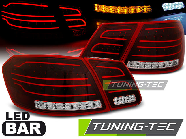 Mercedes W212 2009-2013 Classe E Fanali Posteriori Led Bar Rosso Bianco