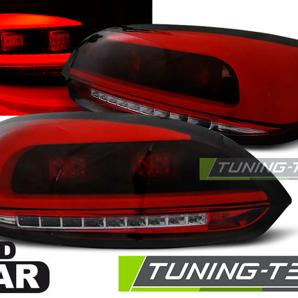 Vw Scirocco III 2008-2014 Fanali Posteriori Led Bar Rosso Fumé
