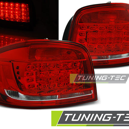 Audi A3 2008-2012 Fanali Posteriori LED Rosso Bianco