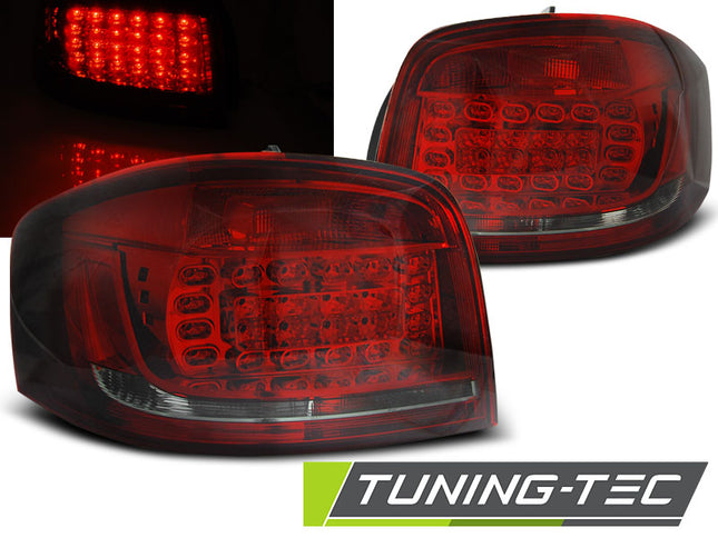 Audi A3 2008-2012 Fanali Posteriori Led Rosso Fumé