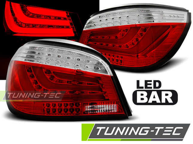 Bmw E60 2007-2009 Fanali Posteriori Led Bar Rosso Bianco