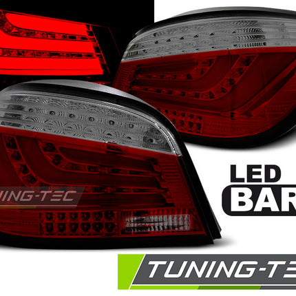 Bmw E60 2007-2009 Fanali Posteriori Led Bar Rosso Fumé
