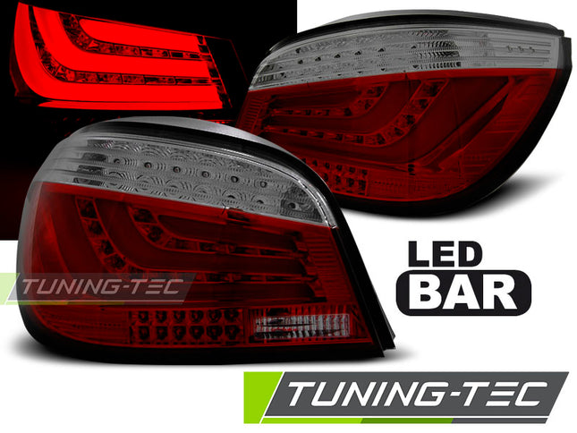 Bmw E60 2007-2009 Fanali Posteriori Led Bar Rosso Fumé