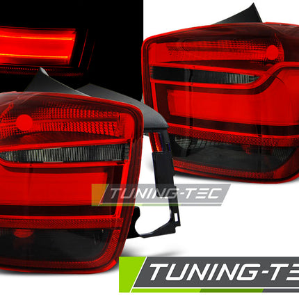 Bmw F20 F21 2011-2014 Fanali Posteriori Led Bar Rosso Fumé