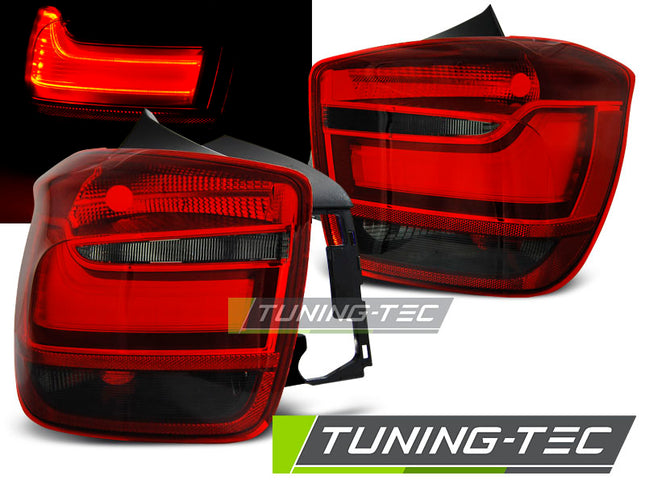 Bmw F20 F21 2011-2014 Fanali Posteriori Led Bar Rosso Fumé