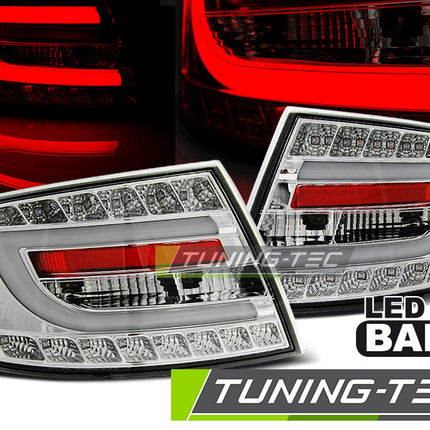 Audi A6 C6 2004-2008 Berlina Fanali Posteriori Led Cromati 6Pin