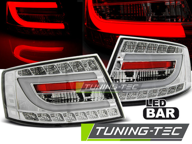 Audi A6 C6 2004-2008 Berlina Fanali Posteriori Led Cromati 6Pin