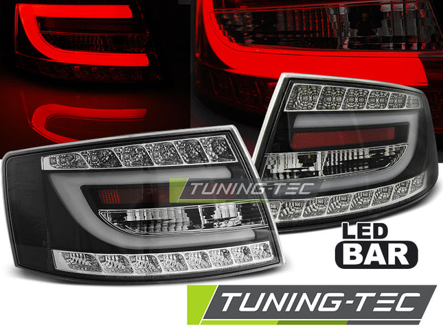 Audi A6 C6 2004-2008 Berlina Fanali Posteriori Led Neri 6Pin