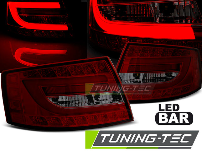 Audi A6 C6 2004-2008 Fanali Posteriori Led Rosso Fumé 6Pin