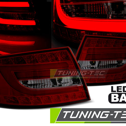 Audi A6 C6 2004-2008 Fanali Posteriori Led Rosso Fumé 7Pin