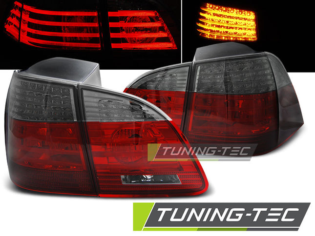 Bmw E61 2004-2007 Touring Fanali Posteriori Led Rosso Fumé