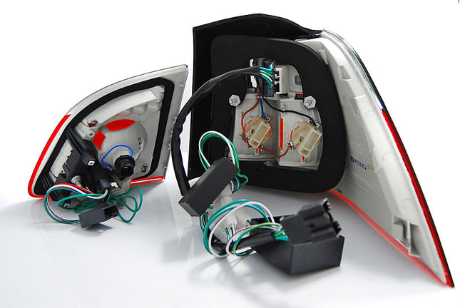 Bmw E61 2004-2007 Touring Fanali Posteriori Led Rosso Fumé
